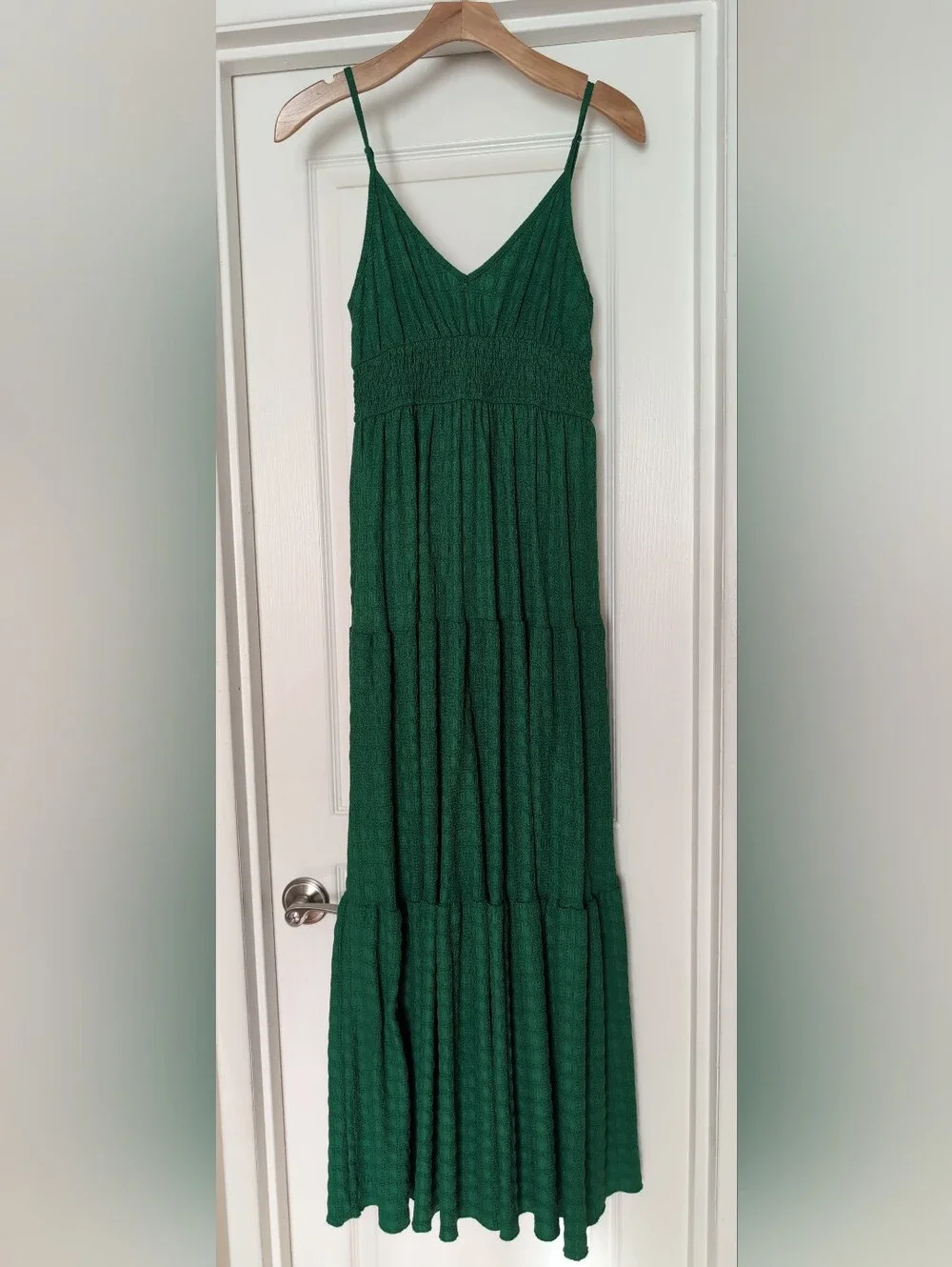 Emerald Green Tiered Maxi Dress